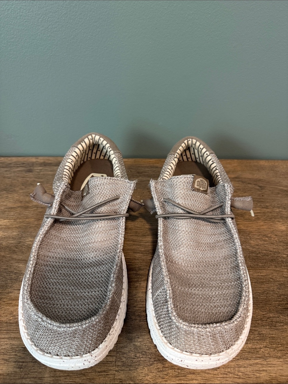Hey Dude Knit Slip-Ons in Taupe